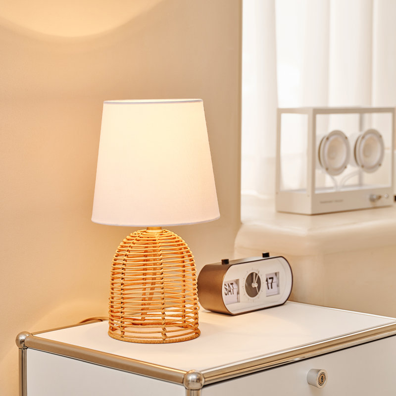 Opalhouse tan rattan sale diagonal weave table lamp